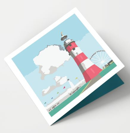 Smeaton's Tower, Plymouth Single Greetings Card