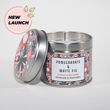 Load image into Gallery viewer, Pomegranate &amp; White Fig Scented Candle Tin - Loved By Lotus
