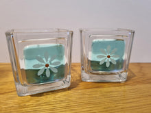 Load image into Gallery viewer, Pair of Daisy Tealight Holders - Turquoise - Loved By Lotus
