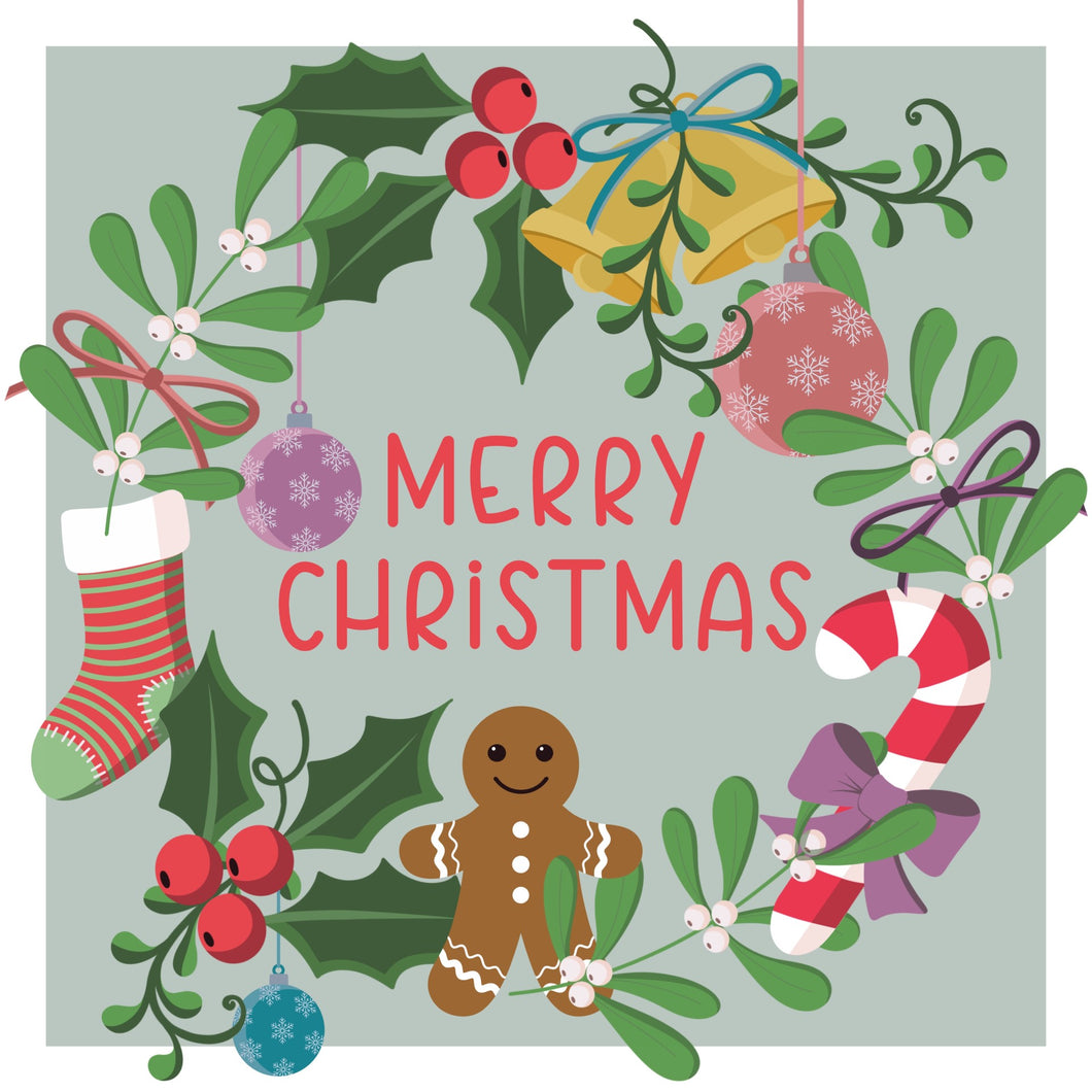 Christmas Wreath Card