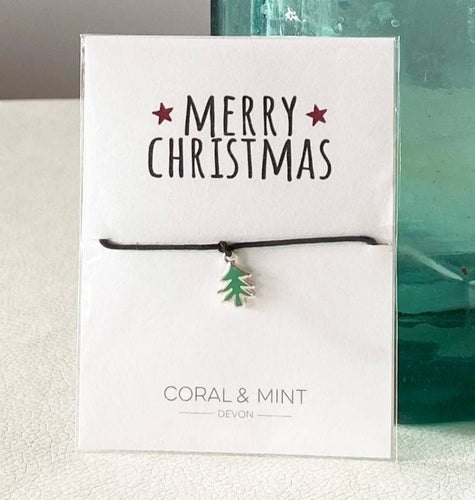 Sentiment String - Merry Christmas Tree Charm - Loved By Lotus