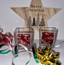 Load image into Gallery viewer, Pair of Christmas Tealight Holders - Red - Loved By Lotus
