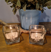 Load image into Gallery viewer, Pair of Daisy Tealight Holders - Clear - Loved By Lotus
