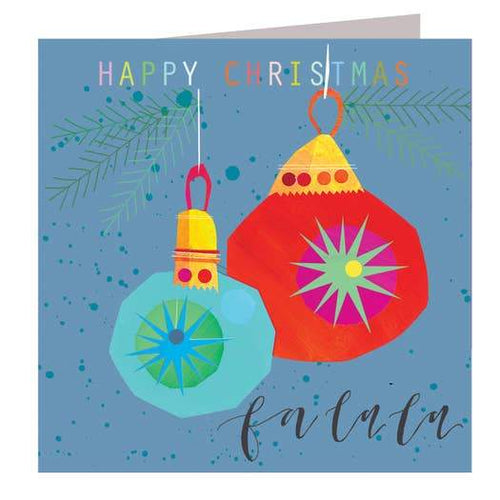 Christmas Baubles Card - Loved By Lotus
