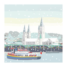 Load image into Gallery viewer, Father Christmas Boat Trip - Pack of 5 Cards - Loved By Lotus
