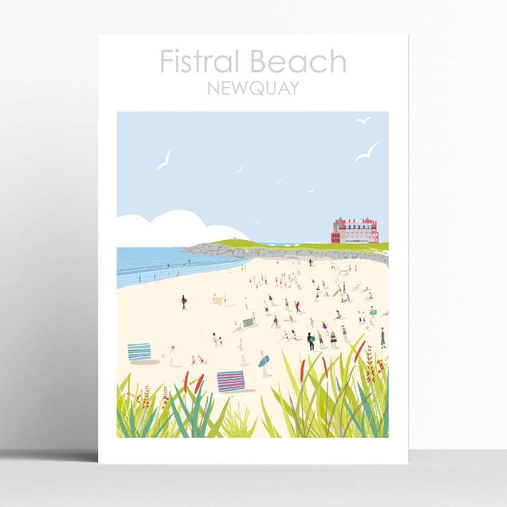 Fistral Beach, Cornwall Art Print - Loved By Lotus