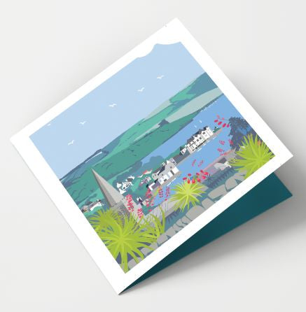 Kingsbridge Beach, Devon Single Greetings Card