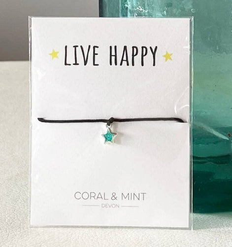 Sentiment String - Live Happy (star) - Loved By Lotus
