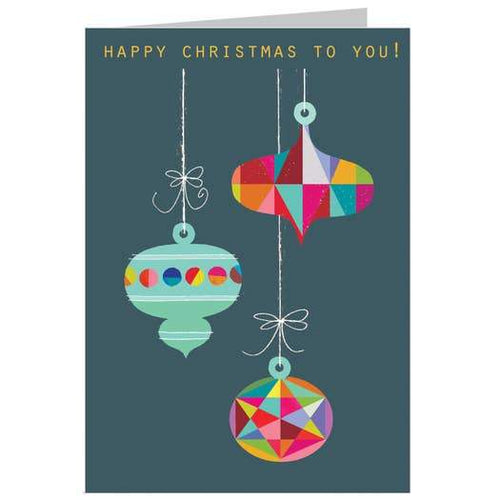 Christmas Baubles Card - Loved By Lotus