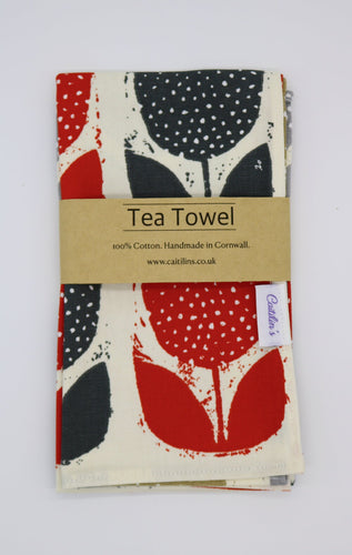 Tea Towel - Autumnal Poppy - Loved By Lotus
