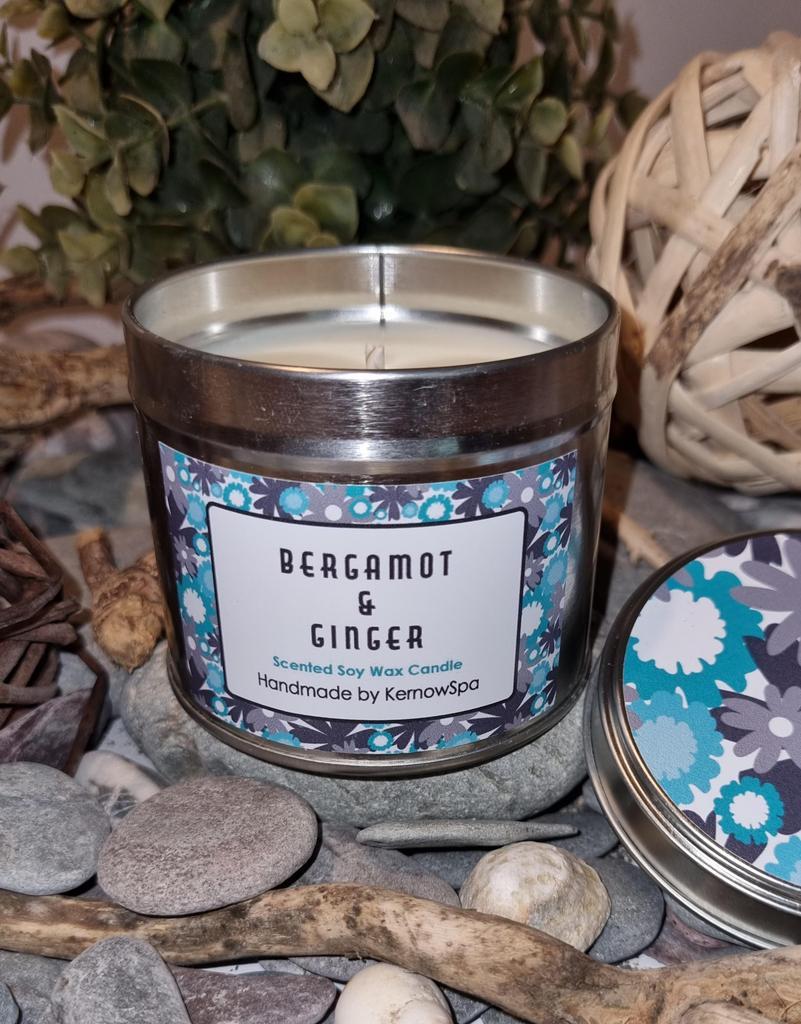 Bergamot & Ginger Scented Candle Tin - Loved By Lotus