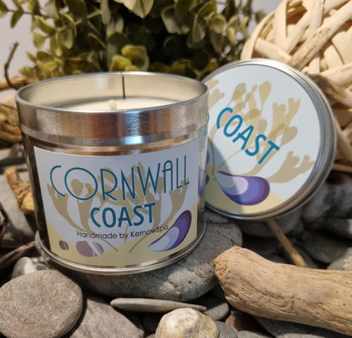 Cornwall Coast Scented Candle Tin - Loved By Lotus