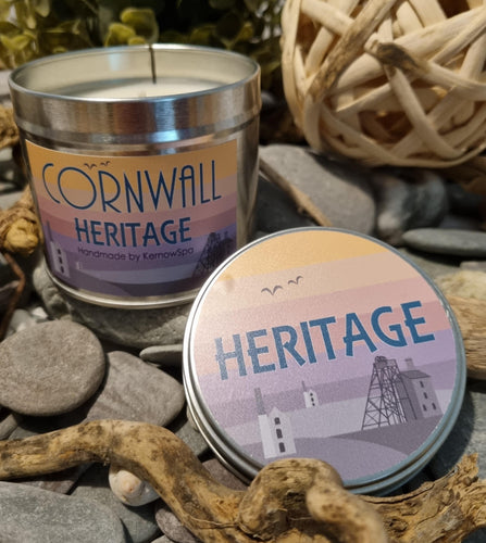 Cornwall Heritage Scented Candle Tin - Loved By Lotus