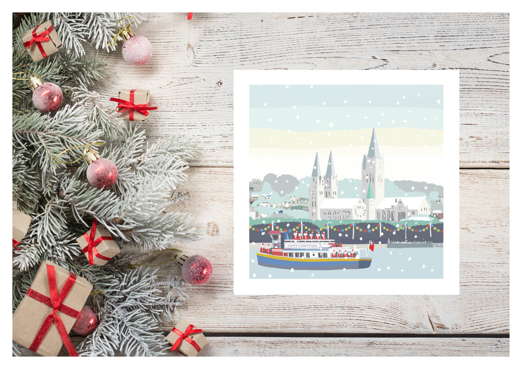 Father Christmas Boat Trip - Pack of 5 Cards - Loved By Lotus