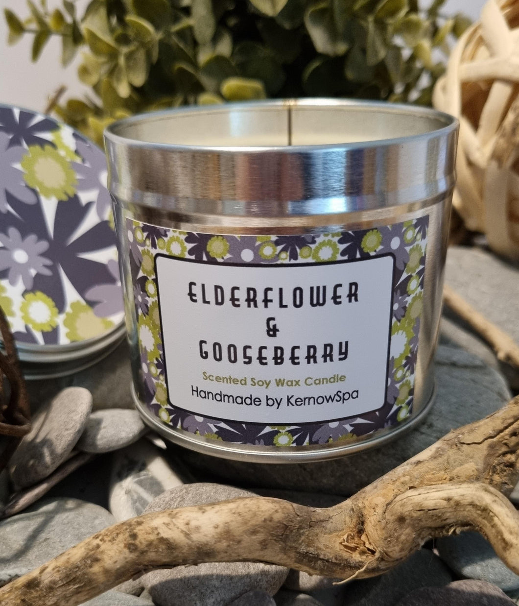 Elderflower & Gooseberry Scented Candle Tin - Loved By Lotus