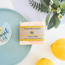 Load image into Gallery viewer, Lemon Sorbet Cold Process Soap (100g) - Loved By Lotus
