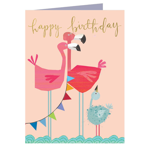 Flamingo Birthday Mini Card - Loved By Lotus