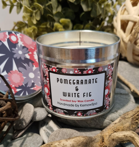 Pomegranate & White Fig Scented Candle Tin - Loved By Lotus