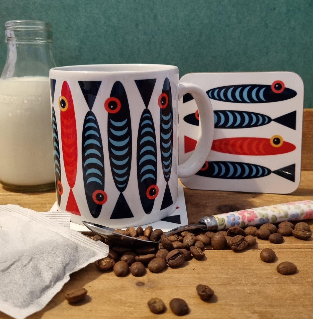 Mug and Coaster Set - Red Herring - Loved By Lotus