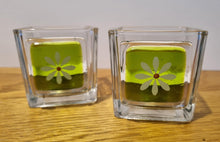 Load image into Gallery viewer, Pair of Daisy Tealight Holders - Spring Green - Loved By Lotus
