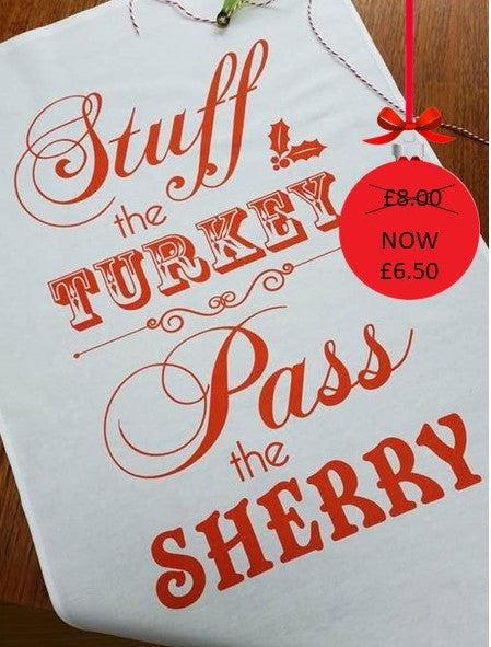 'Stuff The Turkey' Christmas Tea Towel